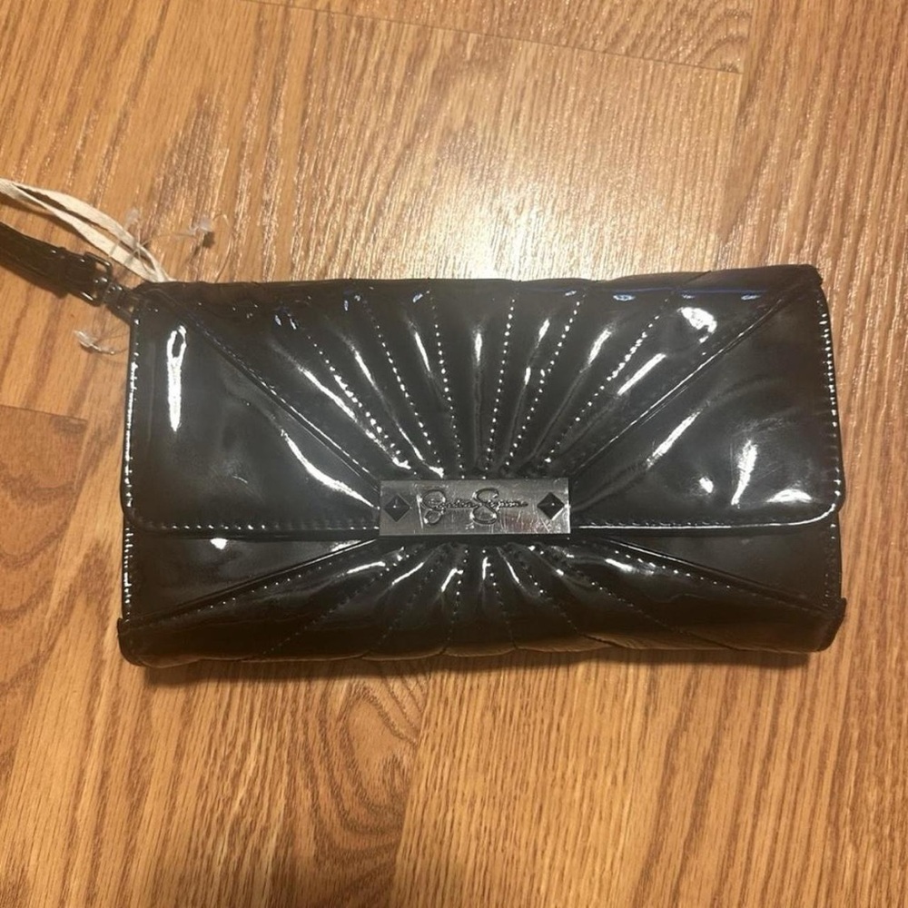 Black Faux Leather Clutch